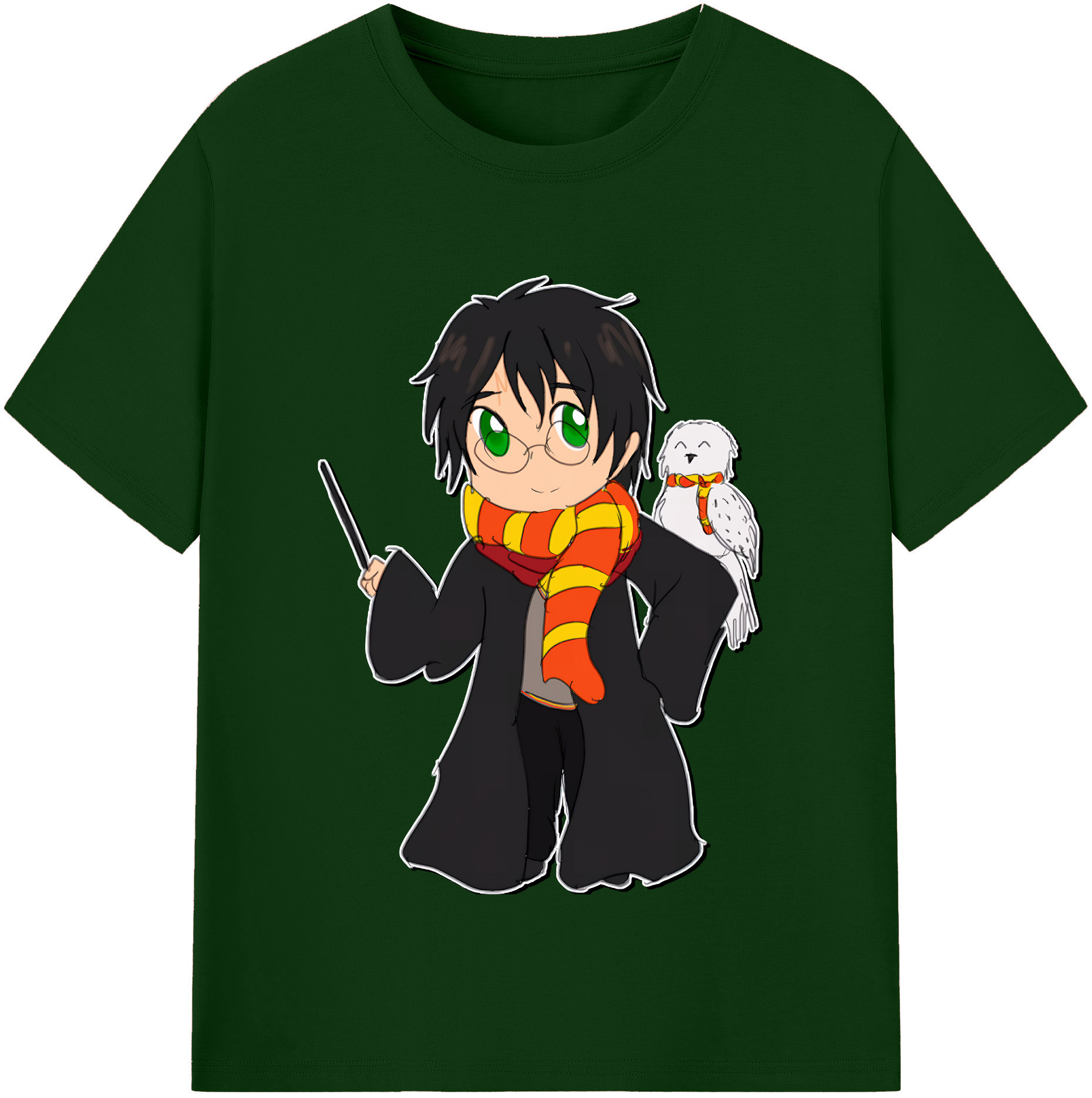 （画像用） Harry Potter ハリー・ポッターシリーズ 綿100％半袖Tシャツ（フロントプリント）